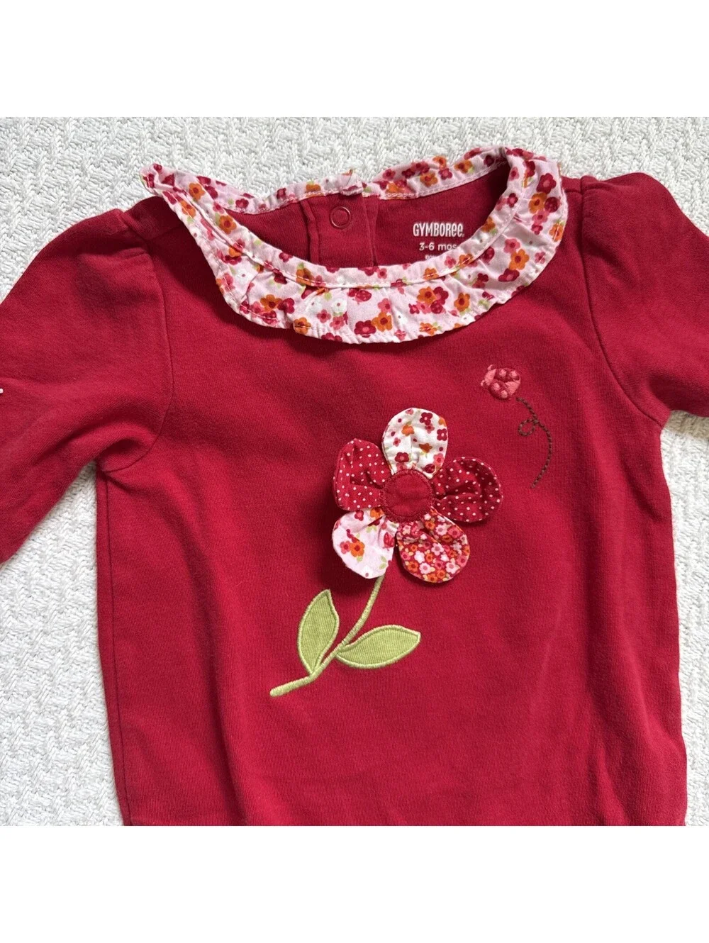 Gymboree 2012 Darling Petals Baby Girl Embroidered Floral Baby Girl 3-6M
